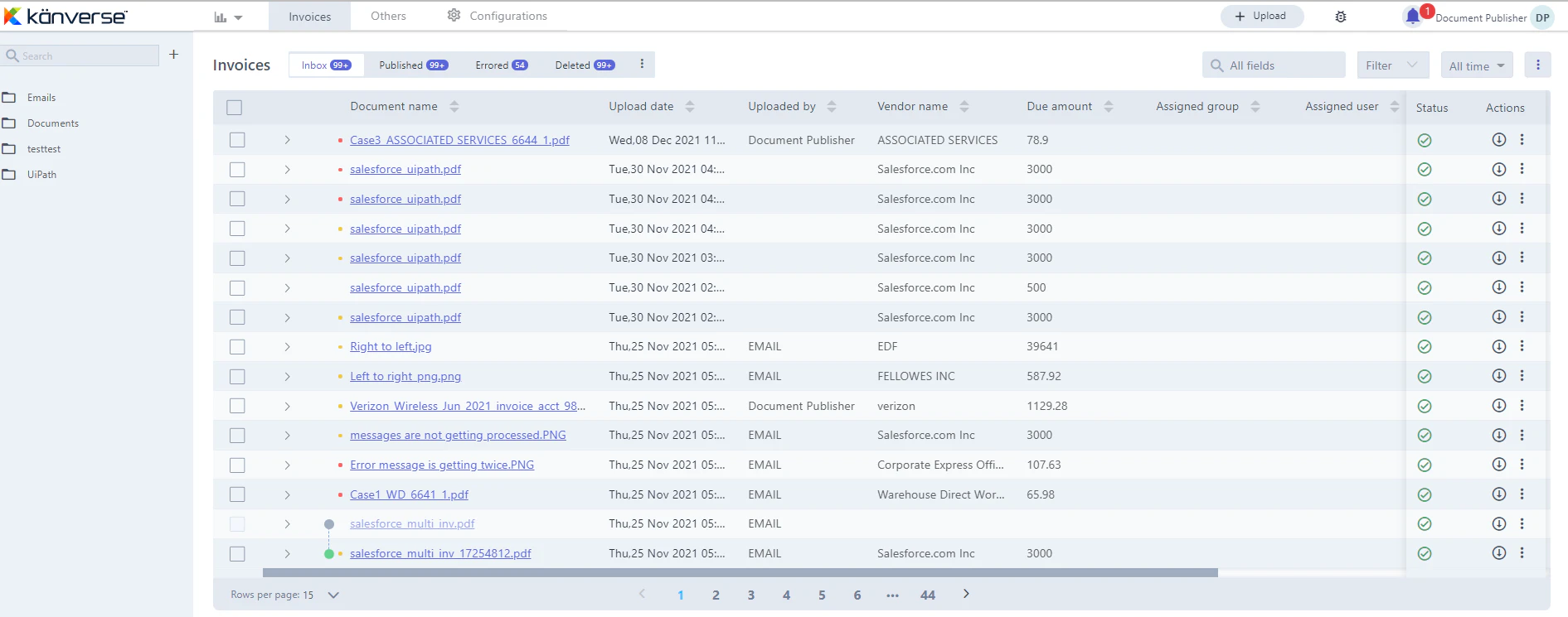 screenshot of Kanverse AP Invoice Automation